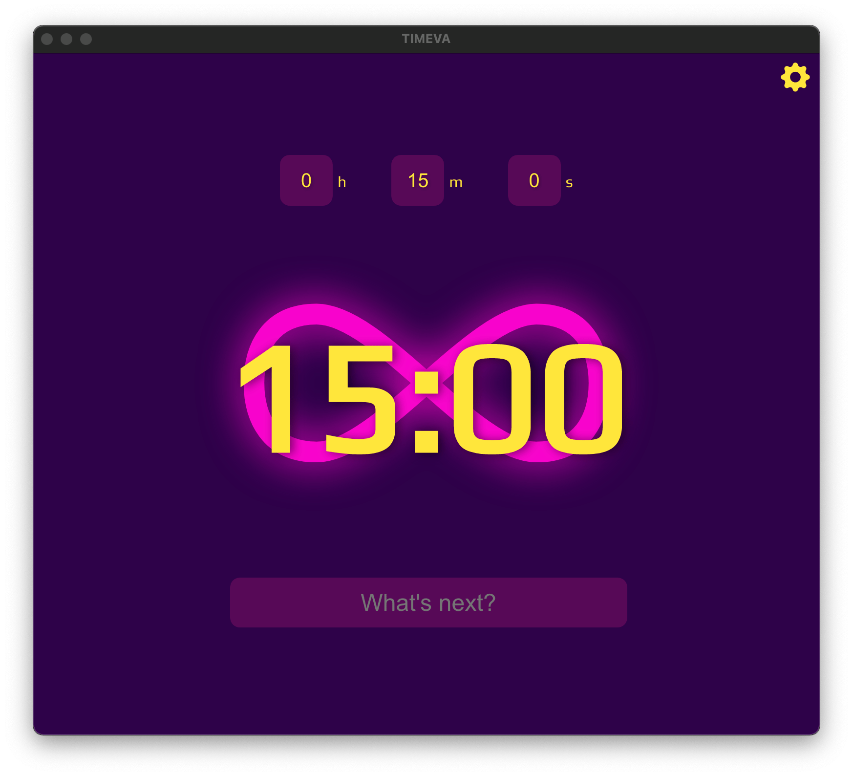 Timeva timer purple infinity theme