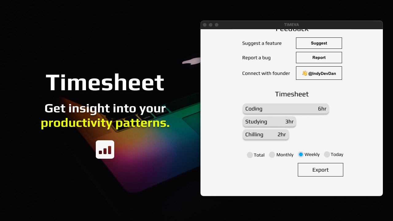 Timeva timesheet feature